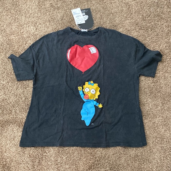 Zara | NWT Exclusive Maggie Simpson Stone Washed T-Shirt - Picture 1 of 4